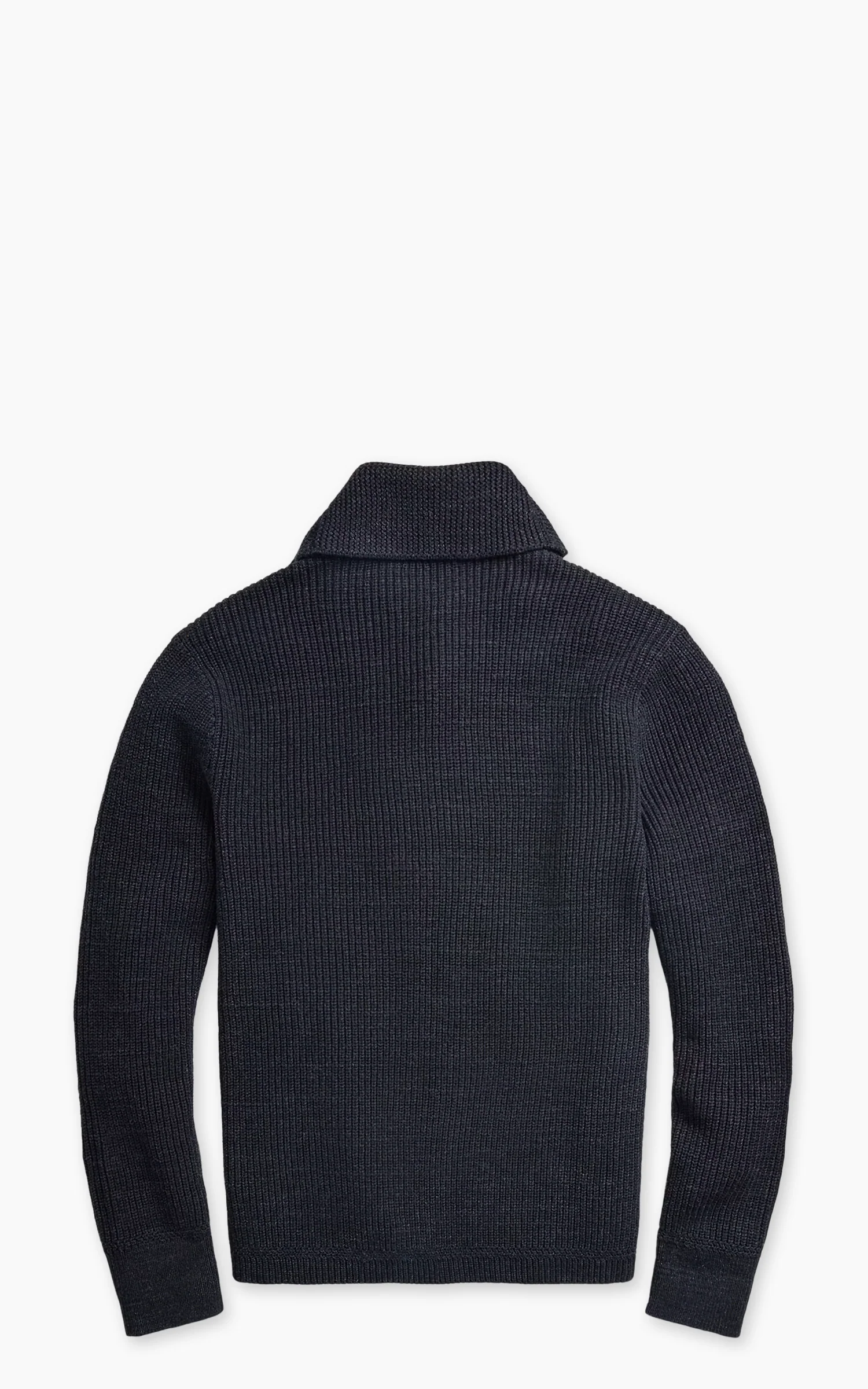 RRL Cotton Shawl-Collar Cardigan Dark Navy Heather - Image 2