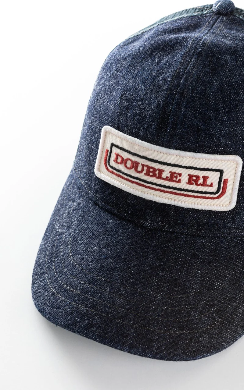 RRL Denim Mesh Trucker Cap Indigo - Image 5