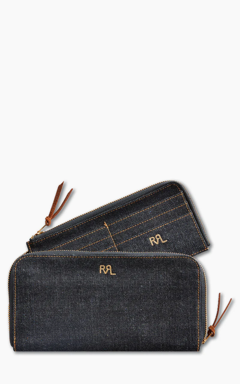 RRL Denim Travel Wallet Indigo - Image 2