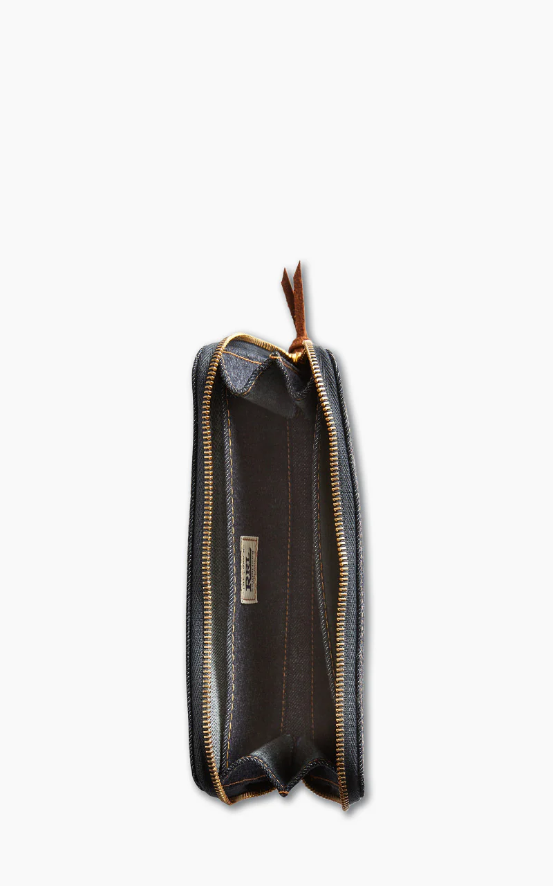 RRL Denim Travel Wallet Indigo - Image 4