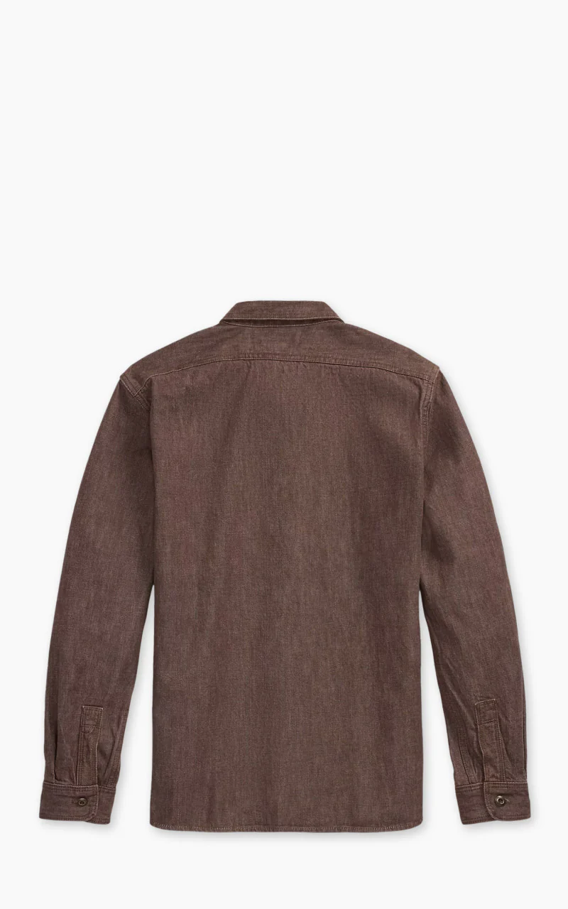 RRL Denim Workshirt Brown - Image 2