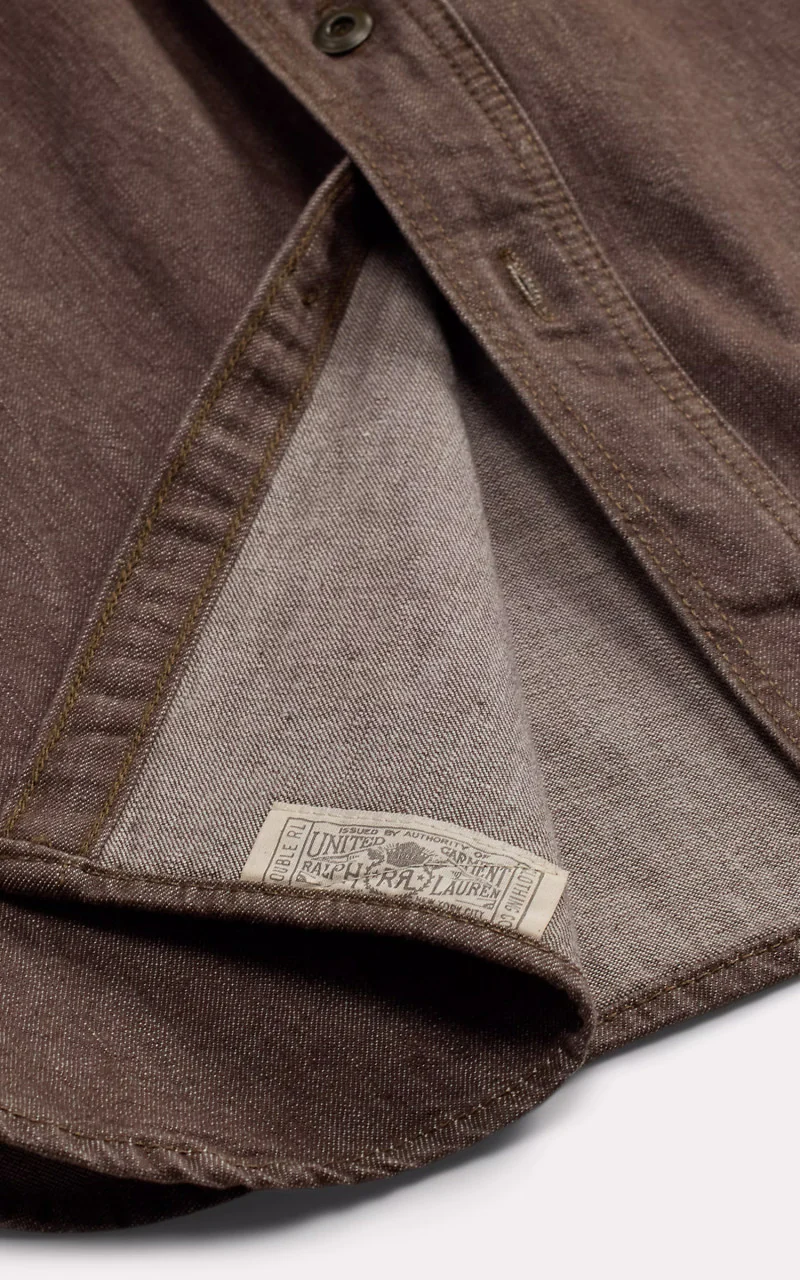 RRL Denim Workshirt Brown - Image 4
