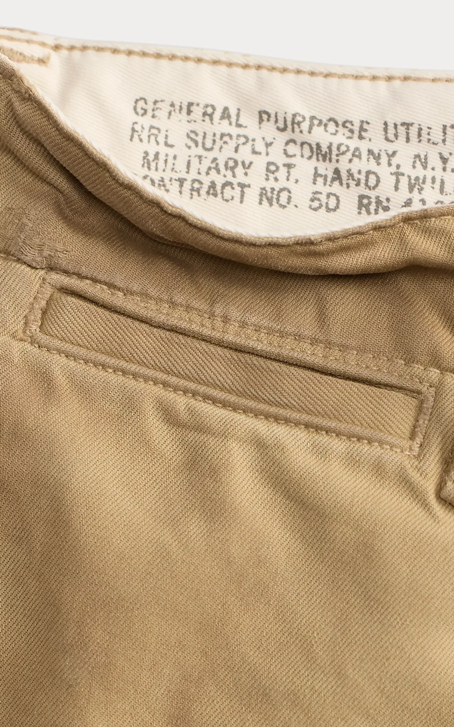 RRL Distressed Chino Field Trouser New Khaki - Image 4