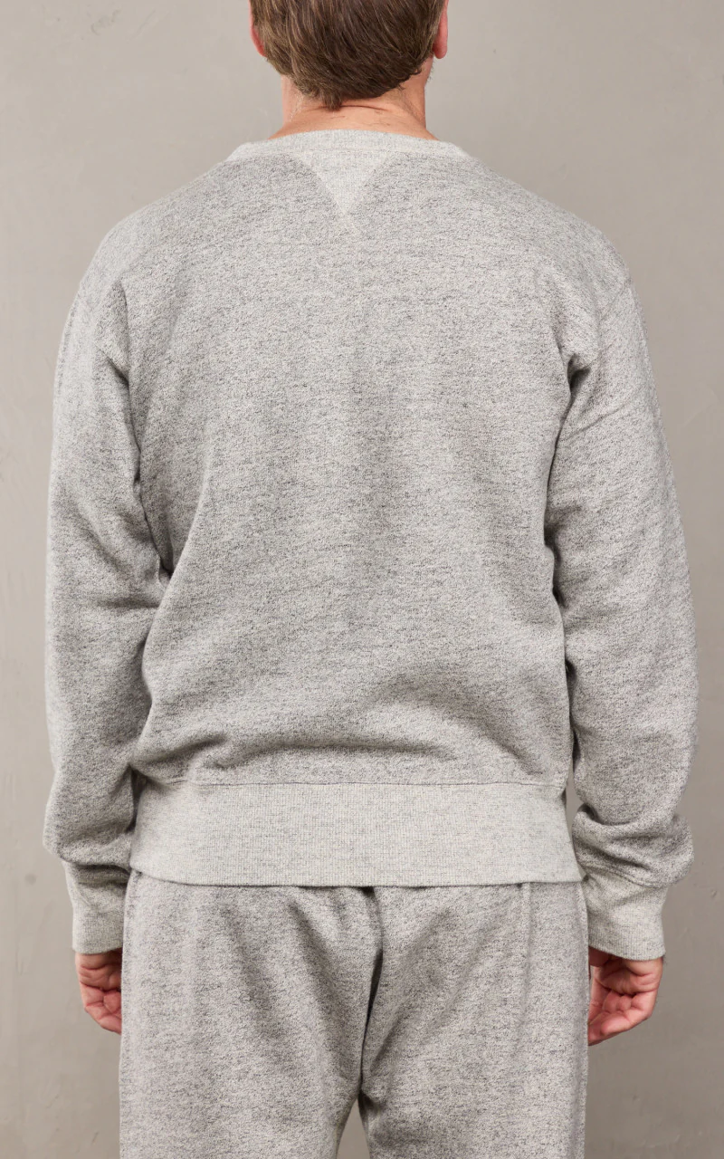 RRL Double V Crewneck Sweatshirt Grey - Image 6