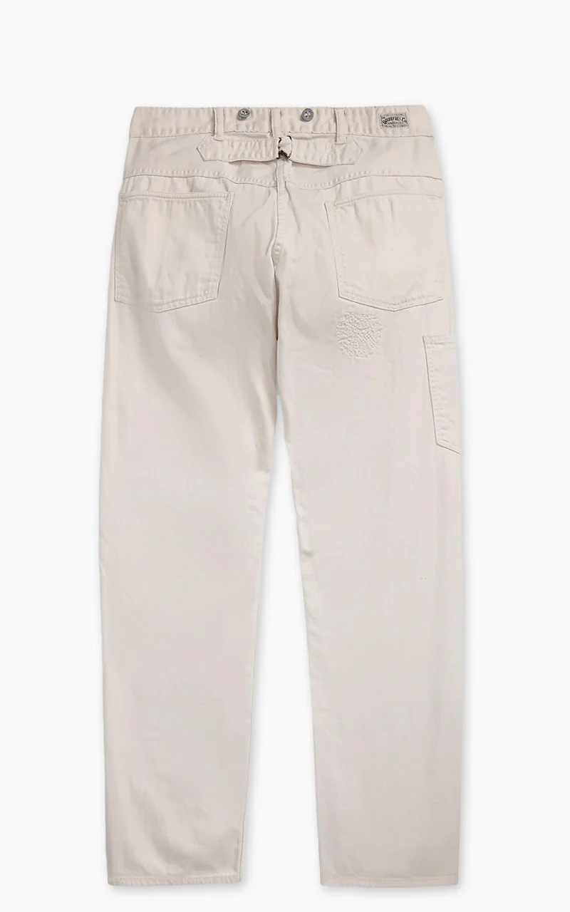 RRL Engineer Fit Repaired Carpenter Trouser Destroy And Repaired Creme - Image 3