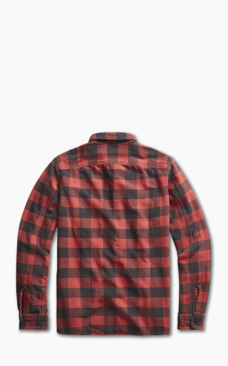 RRL Farrell Plaid Twill Workshirt Red/Black - Image 2