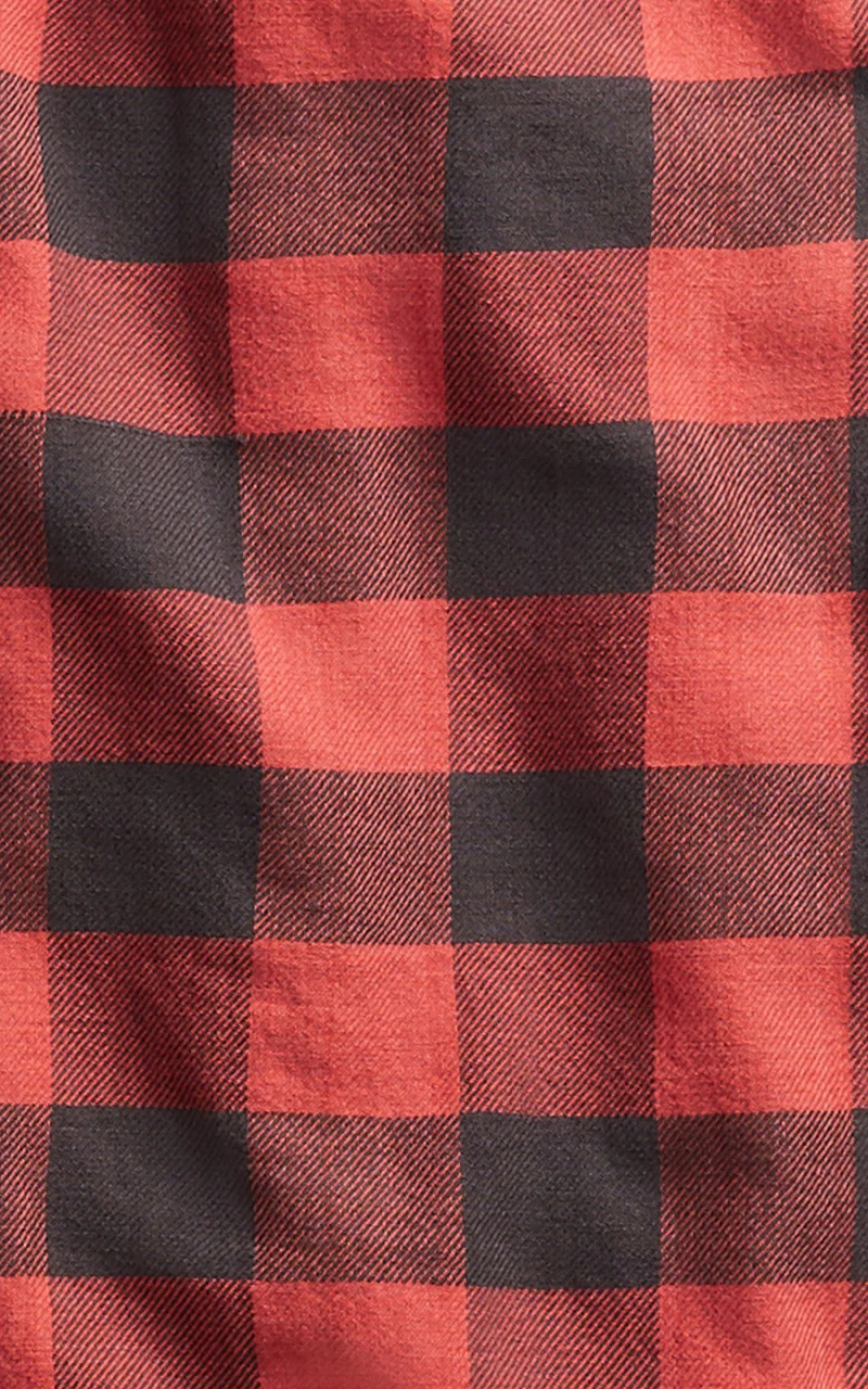 RRL Farrell Plaid Twill Workshirt Red/Black - Image 4