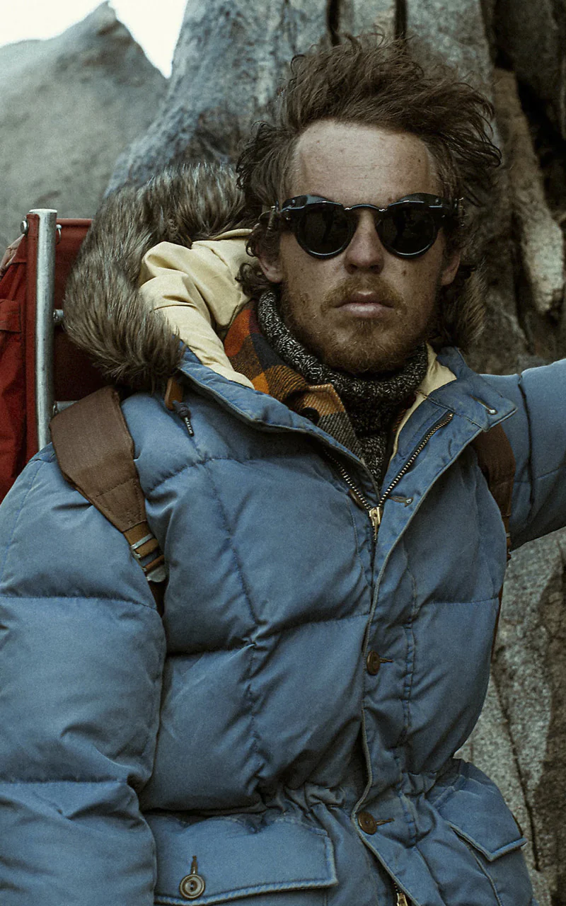 RRL Faux-Fur-Trim Quilted Jacket Steel Blue - Image 2