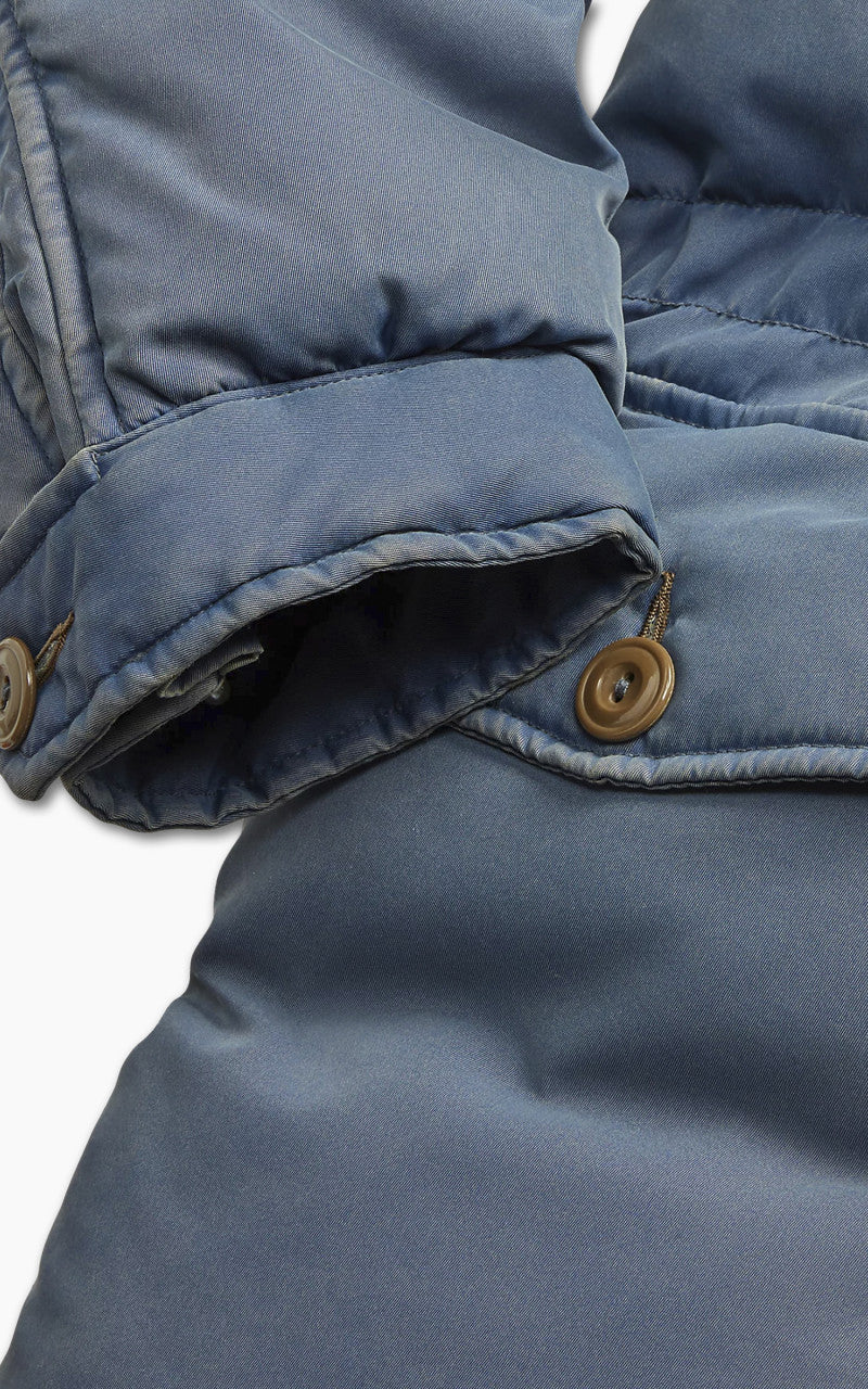 RRL Faux-Fur-Trim Quilted Jacket Steel Blue - Image 6