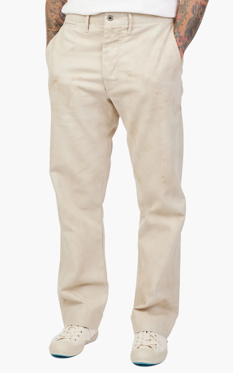 RRL Field Chino Distressed Bedford Cord Stone - Image 4
