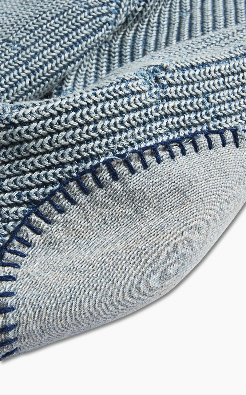 RRL Flag Patchwork Cotton-Blend Cardigan Light Indigo - Image 10