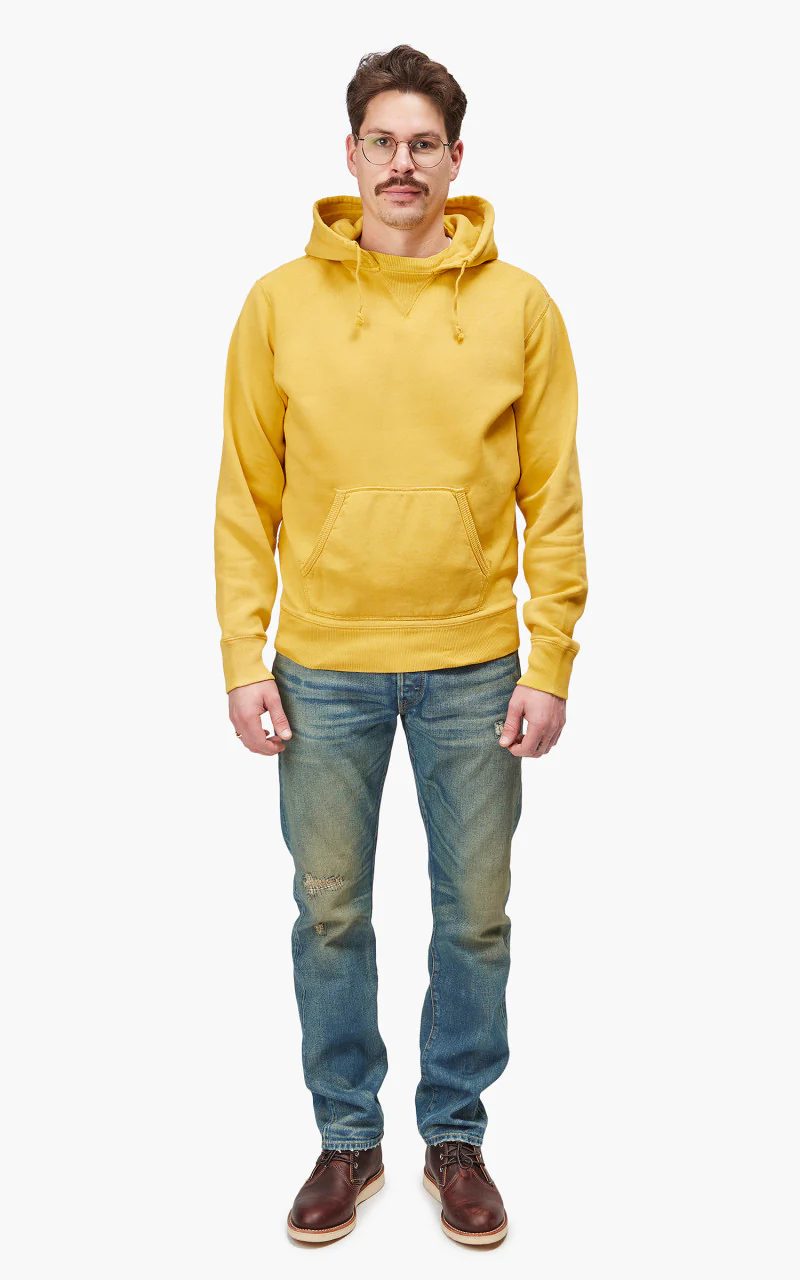 RRL Fleece Hoodie Garment Dyed Gold - Image 2