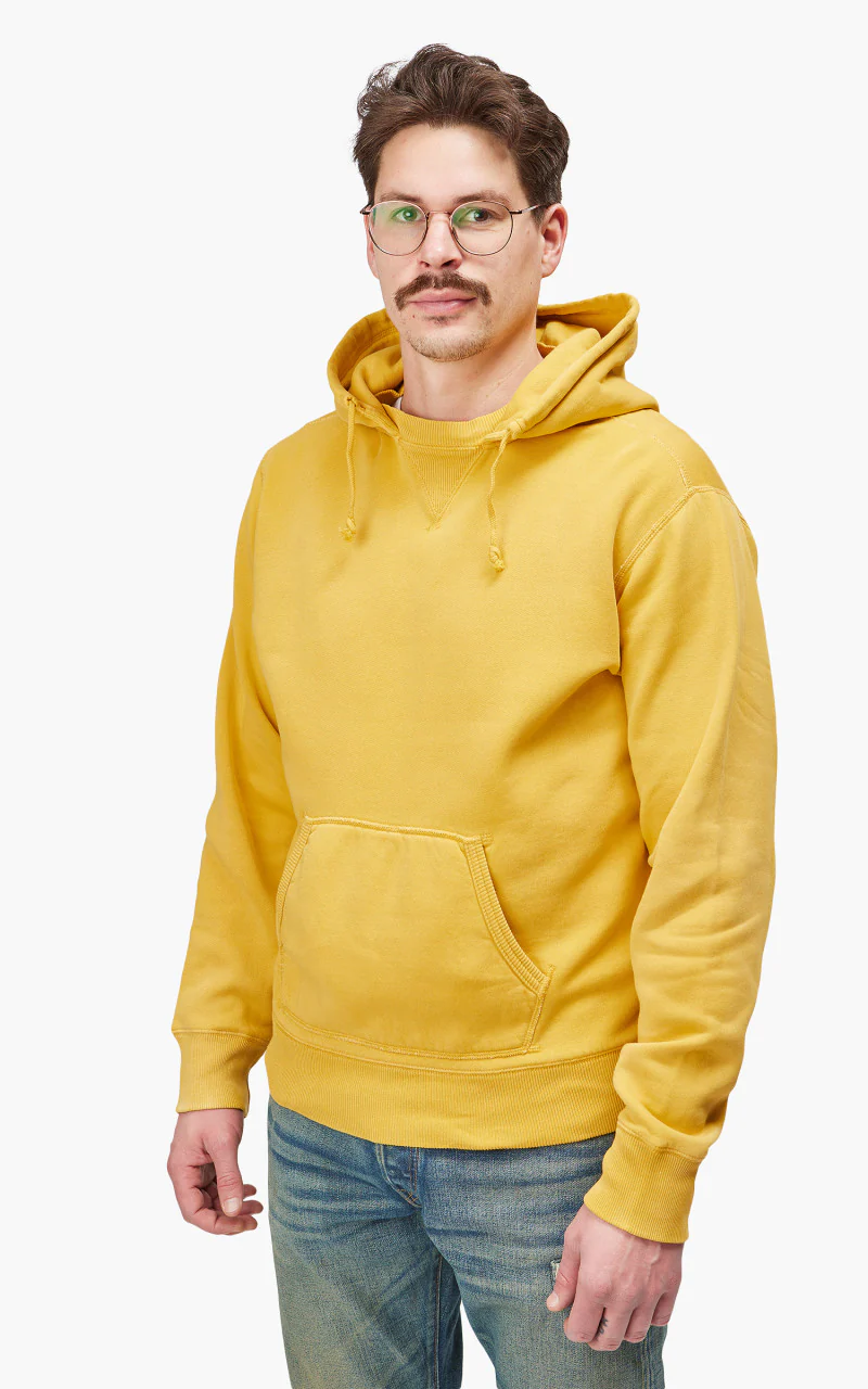 RRL Fleece Hoodie Garment Dyed Gold - Image 3