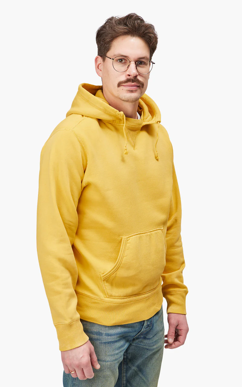 RRL Fleece Hoodie Garment Dyed Gold - Image 4