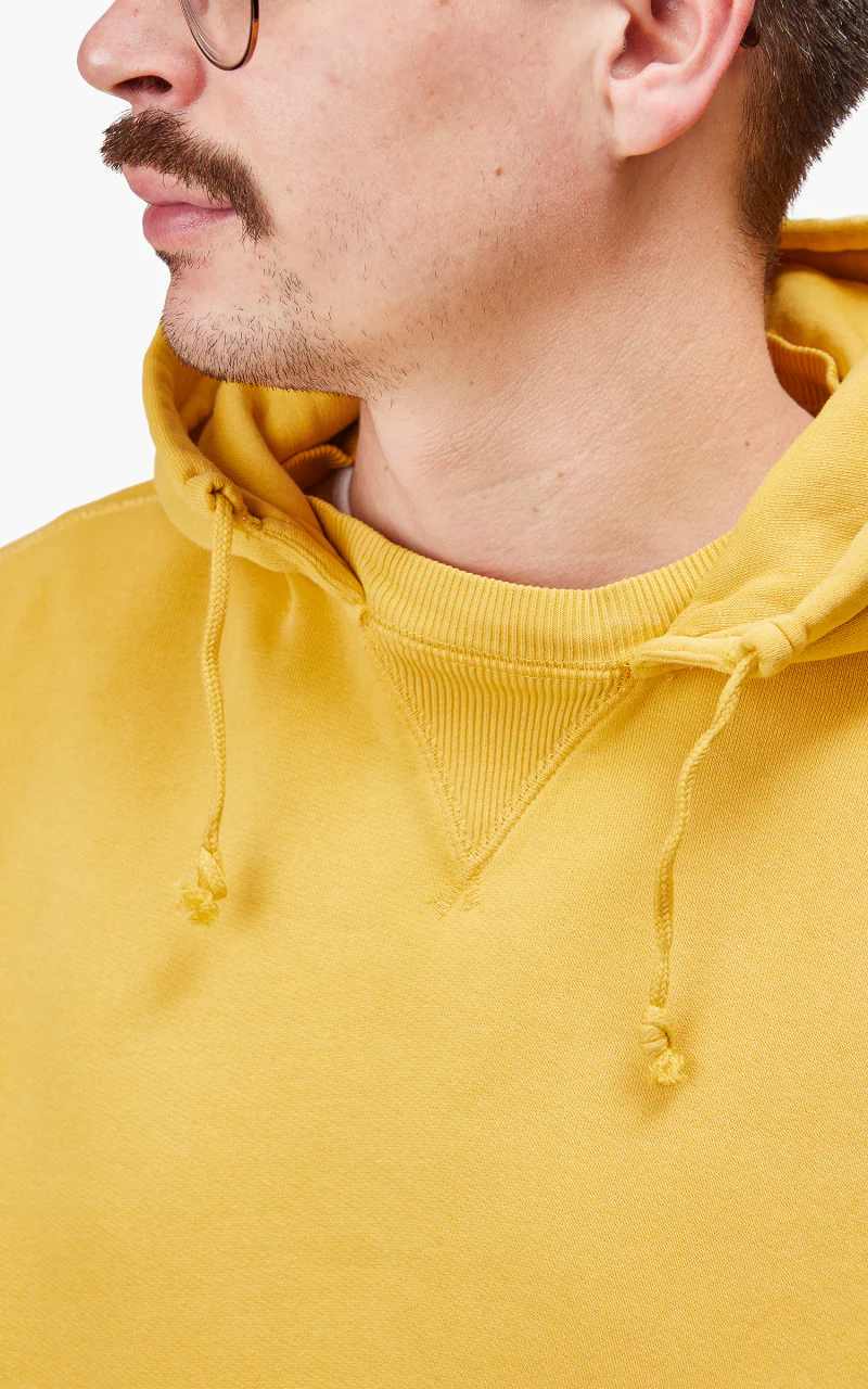 RRL Fleece Hoodie Garment Dyed Gold - Image 6