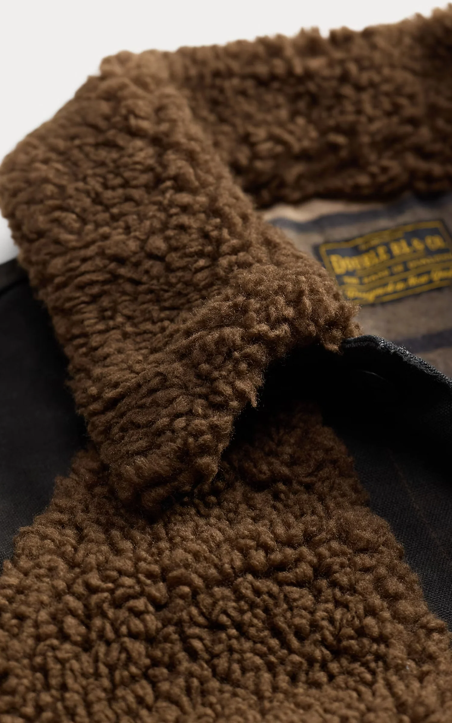 RRL Fleece-Panelled Canvas Jacket Vintage Black/Brown - Image 5