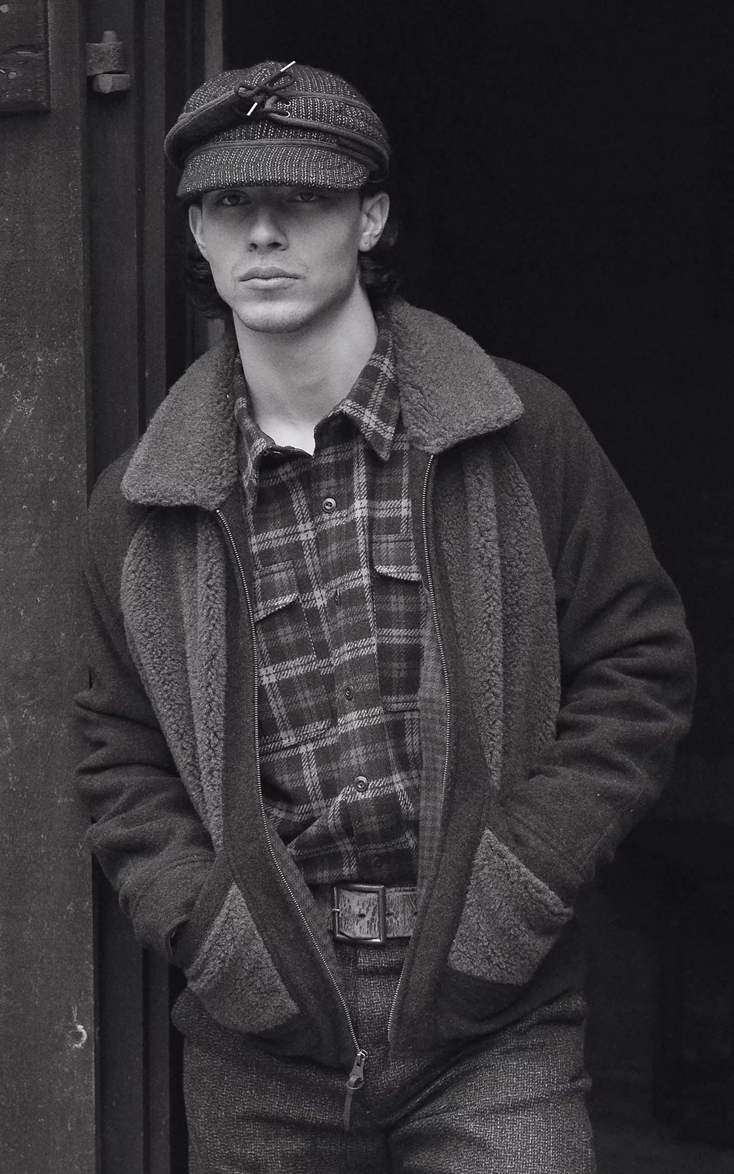 RRL Fleece-Panelled Jacquard Jacket Brown/Multi - Image 2