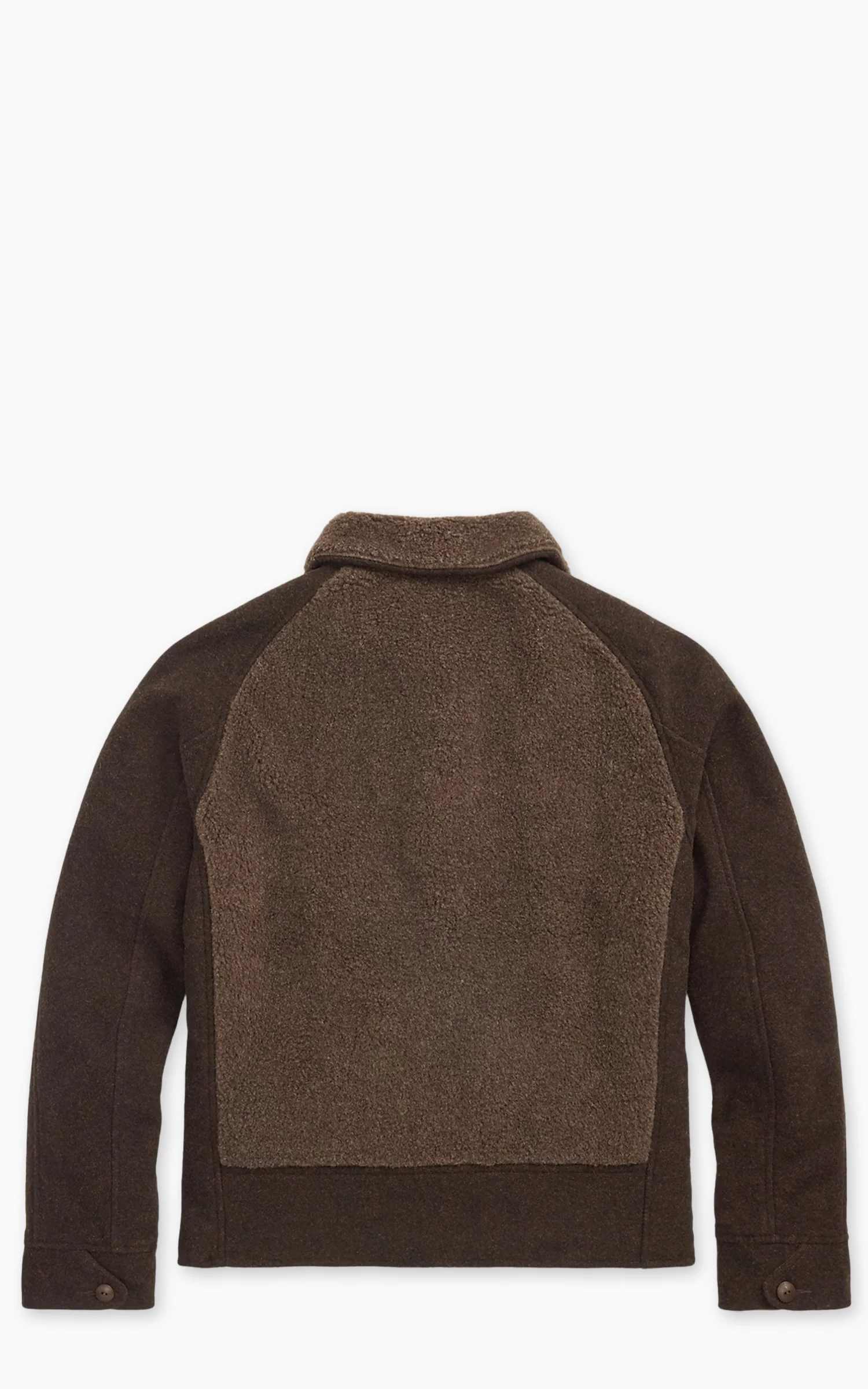 RRL Fleece-Panelled Jacquard Jacket Brown/Multi - Image 3