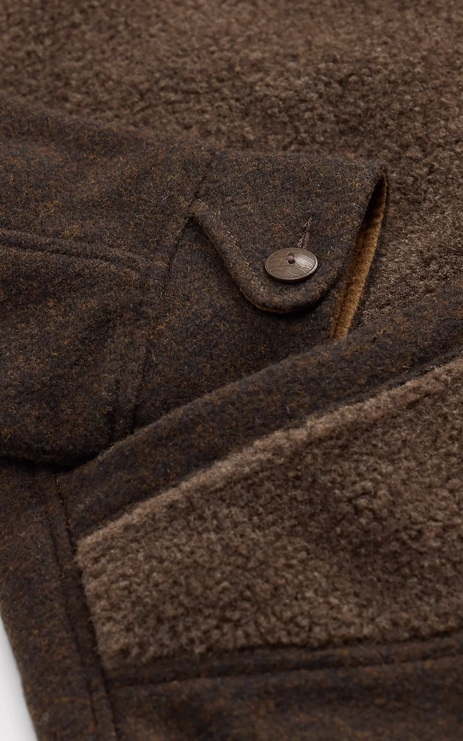 RRL Fleece-Panelled Jacquard Jacket Brown/Multi - Image 5