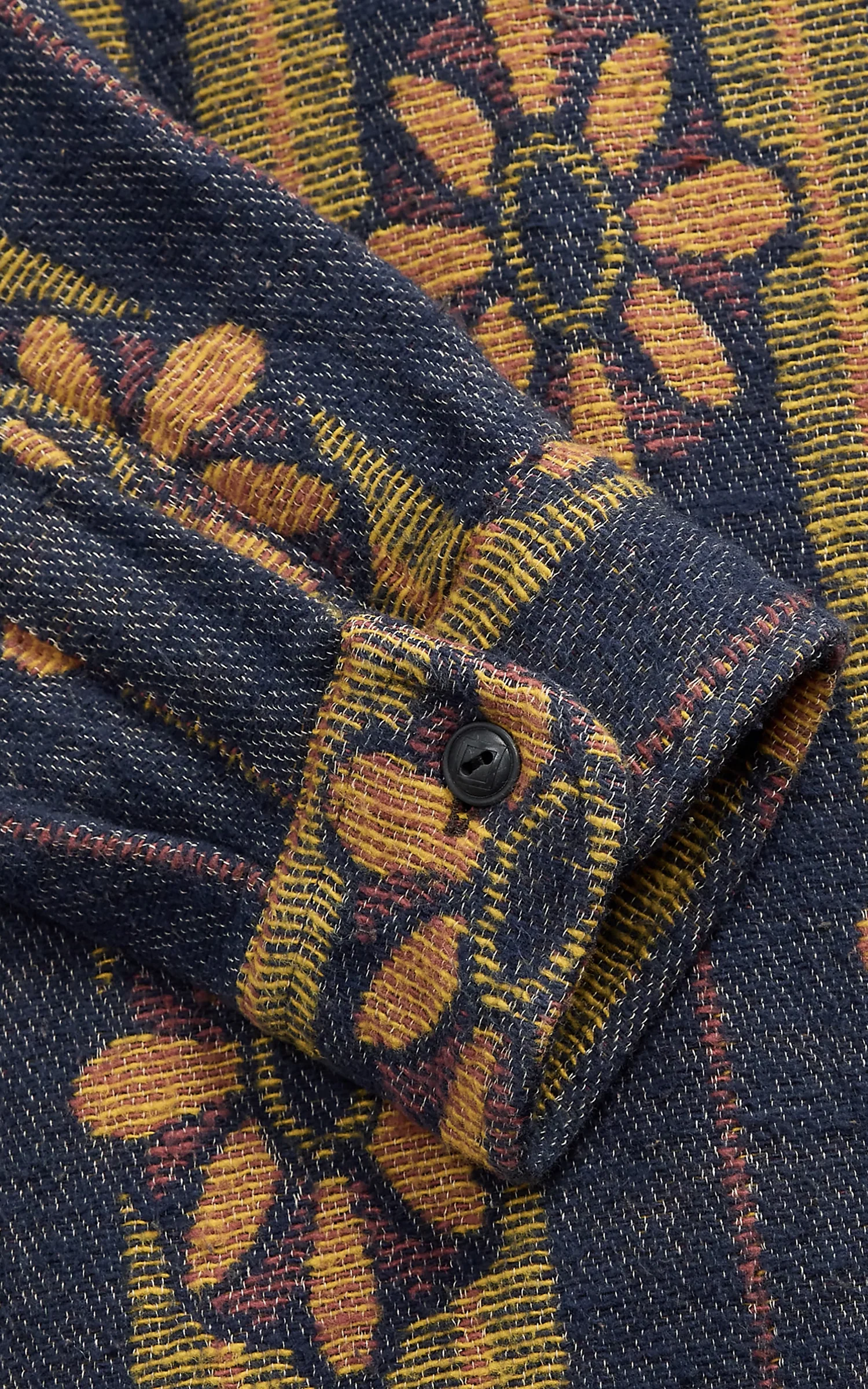 RRL Floral Jacquard Workshirt Plum Multi - Image 3