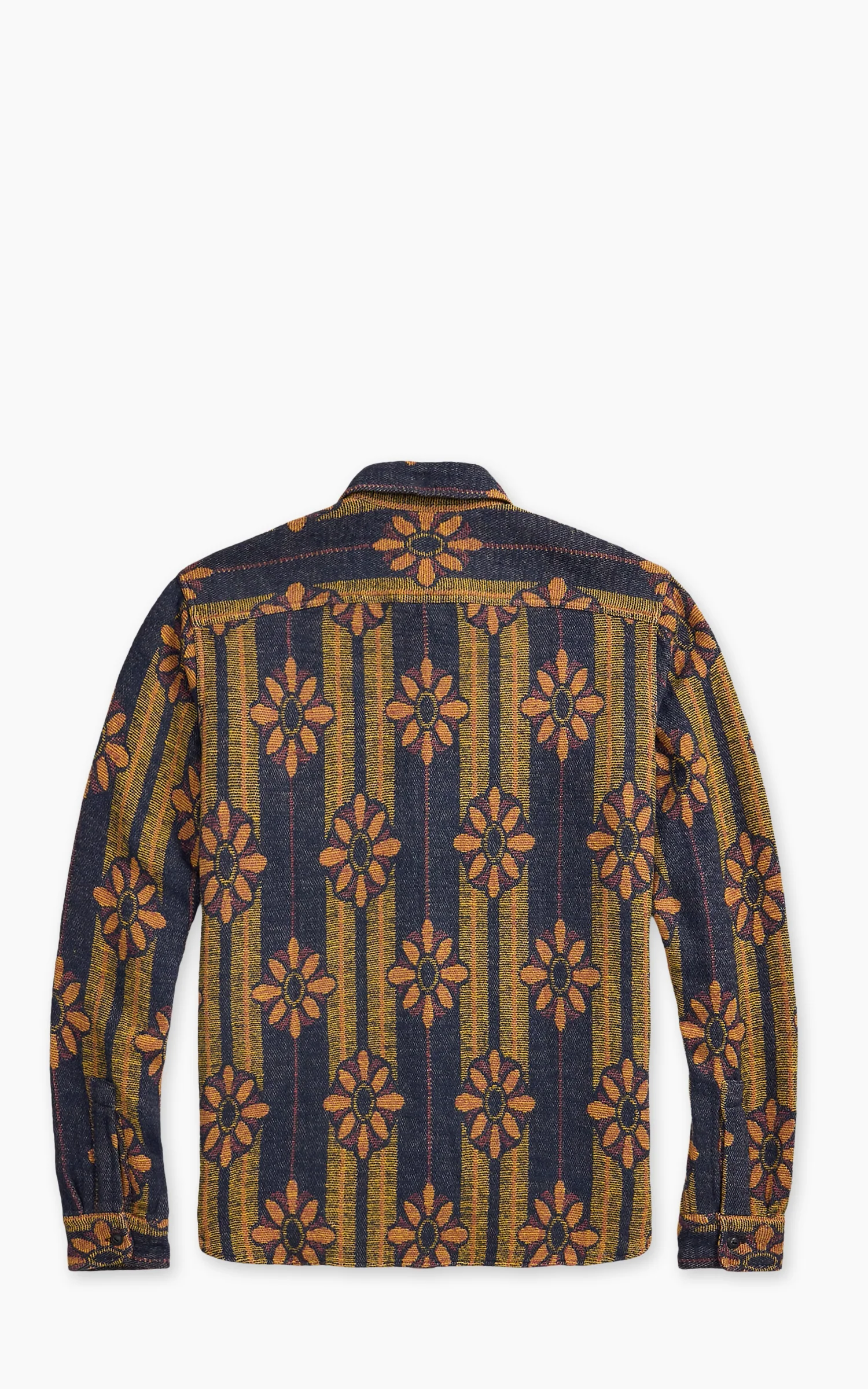 RRL Floral Jacquard Workshirt Plum Multi - Image 6