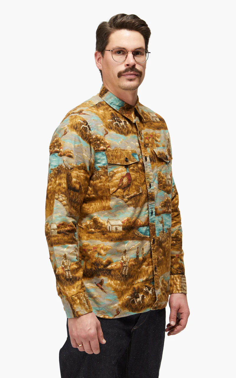 RRL Freeport WS Long Sleeve Sport Shirt Brown/Multi - Image 4