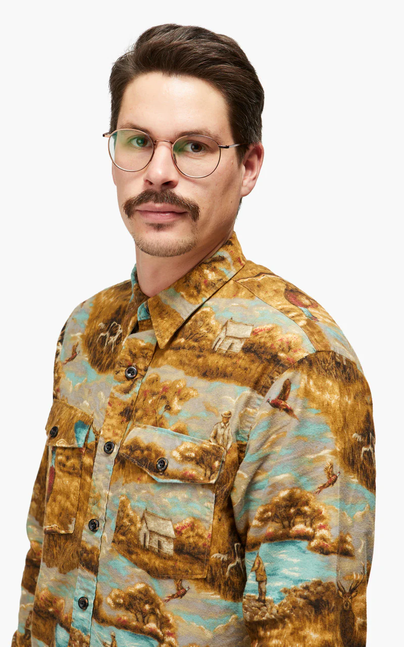 RRL Freeport WS Long Sleeve Sport Shirt Brown/Multi - Image 6