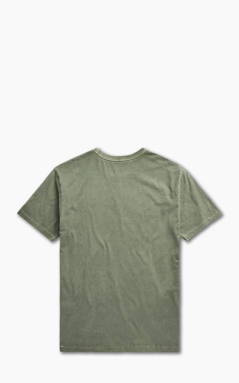 RRL Garment-Dyed Crewneck T-Shirt Forest Green - Image 2