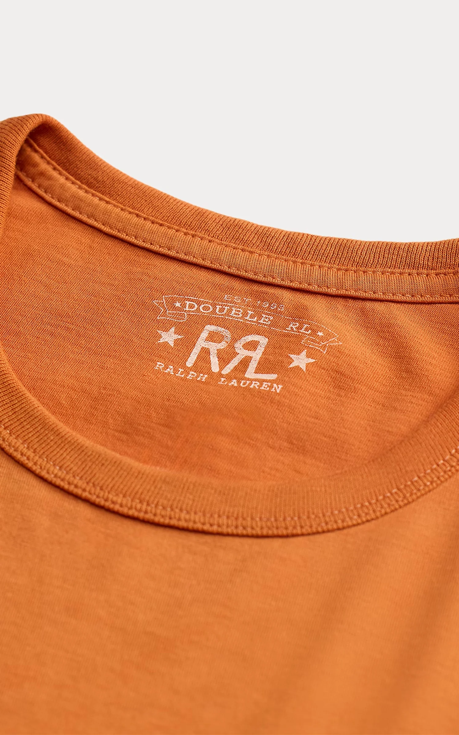 RRL Garment-Dyed Crewneck T-Shirt Sweet Potato - Image 3