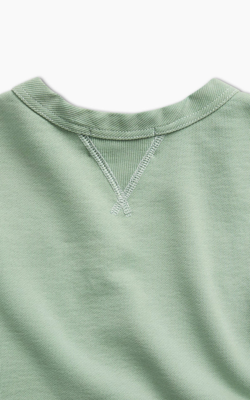 RRL Garment-Dyed Logo Fleece Sweatshirt Turquoise - Image 4
