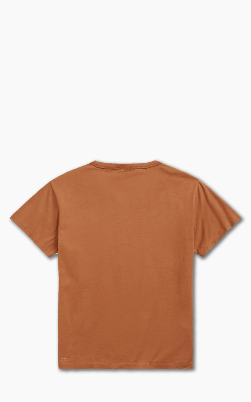 RRL Garment-Dyed Pocket T-Shirt Orange - Image 3