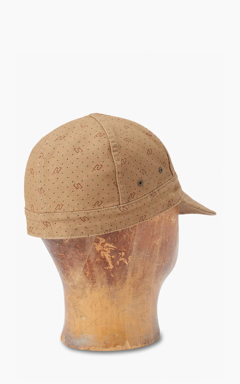 RRL Geometric-Print Twill Engineer Cap Khaki - Image 3