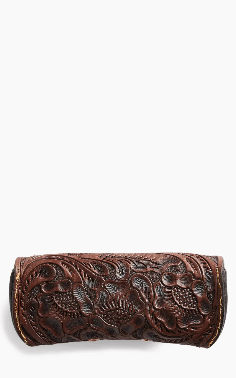 RRL Hand-Tooled Leather Eyeglass Case Brown - Image 3