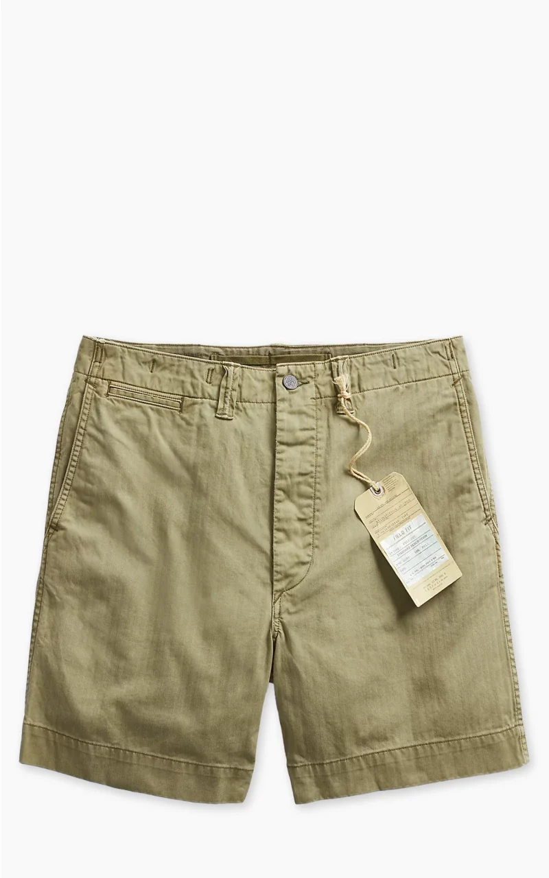 RRL Herringbone Twill Field Short Olive