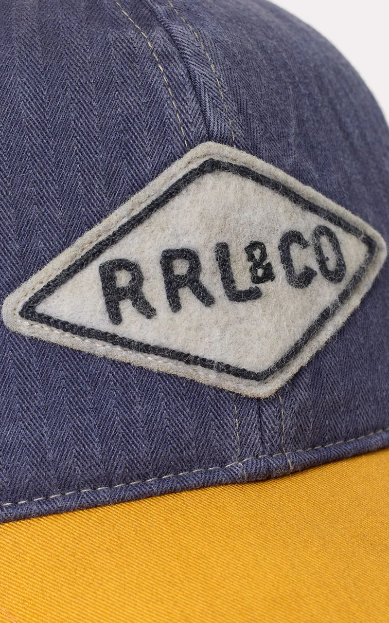 RRL Herringbone Twill Trucker Cap Garage Purple - Image 3