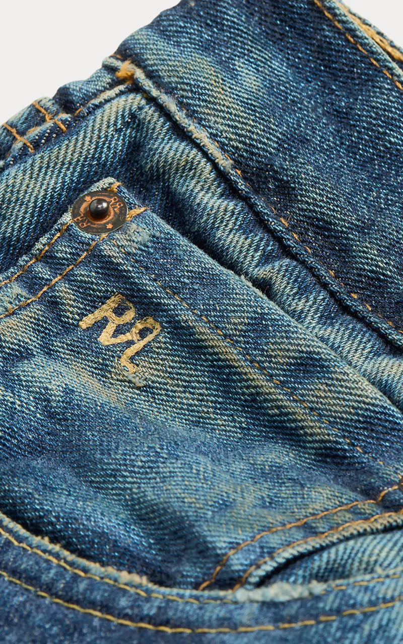 RRL High Slim Jean Brannon Repaired Wash - Image 4