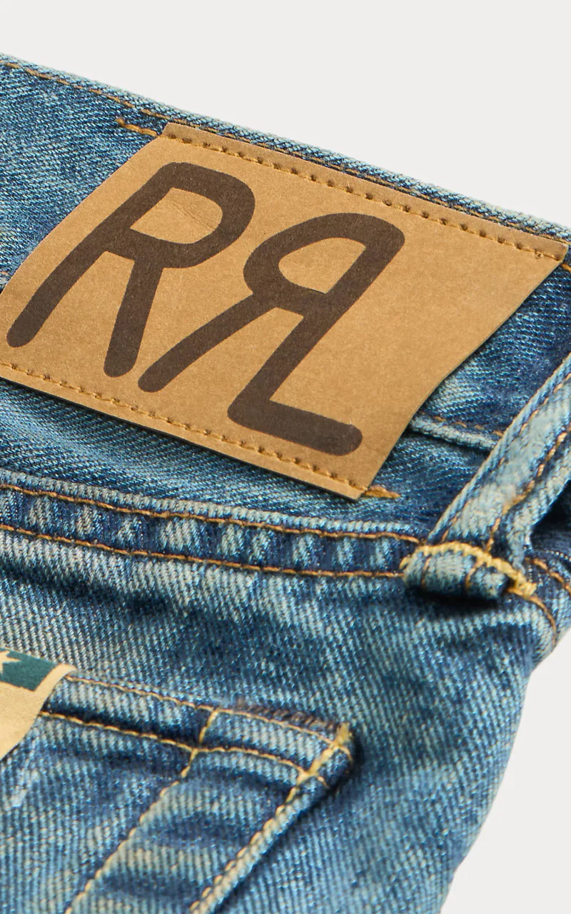 RRL High Slim Jean Brannon Repaired Wash - Image 5