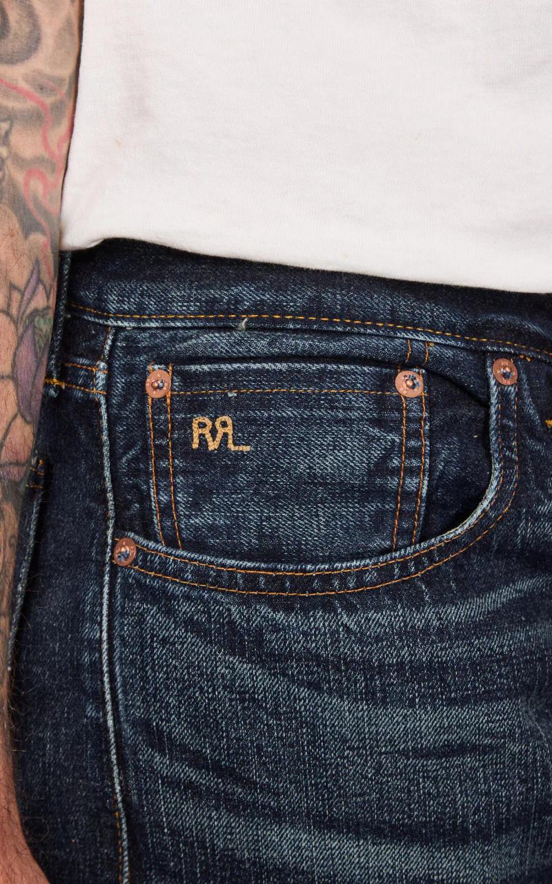 RRL High Slim Selvedge Jean Bayview Wash - Image 6