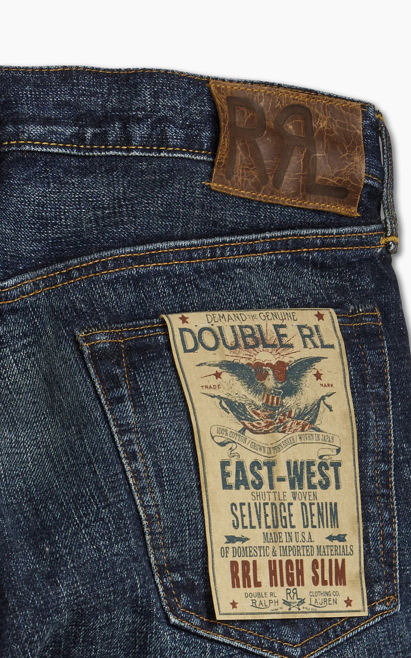 RRL High Slim Selvedge Jean Bayview Wash - Image 8