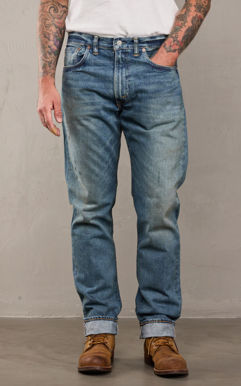 RRL High Slim Selvedge Jean Calloway Wash - Image 4