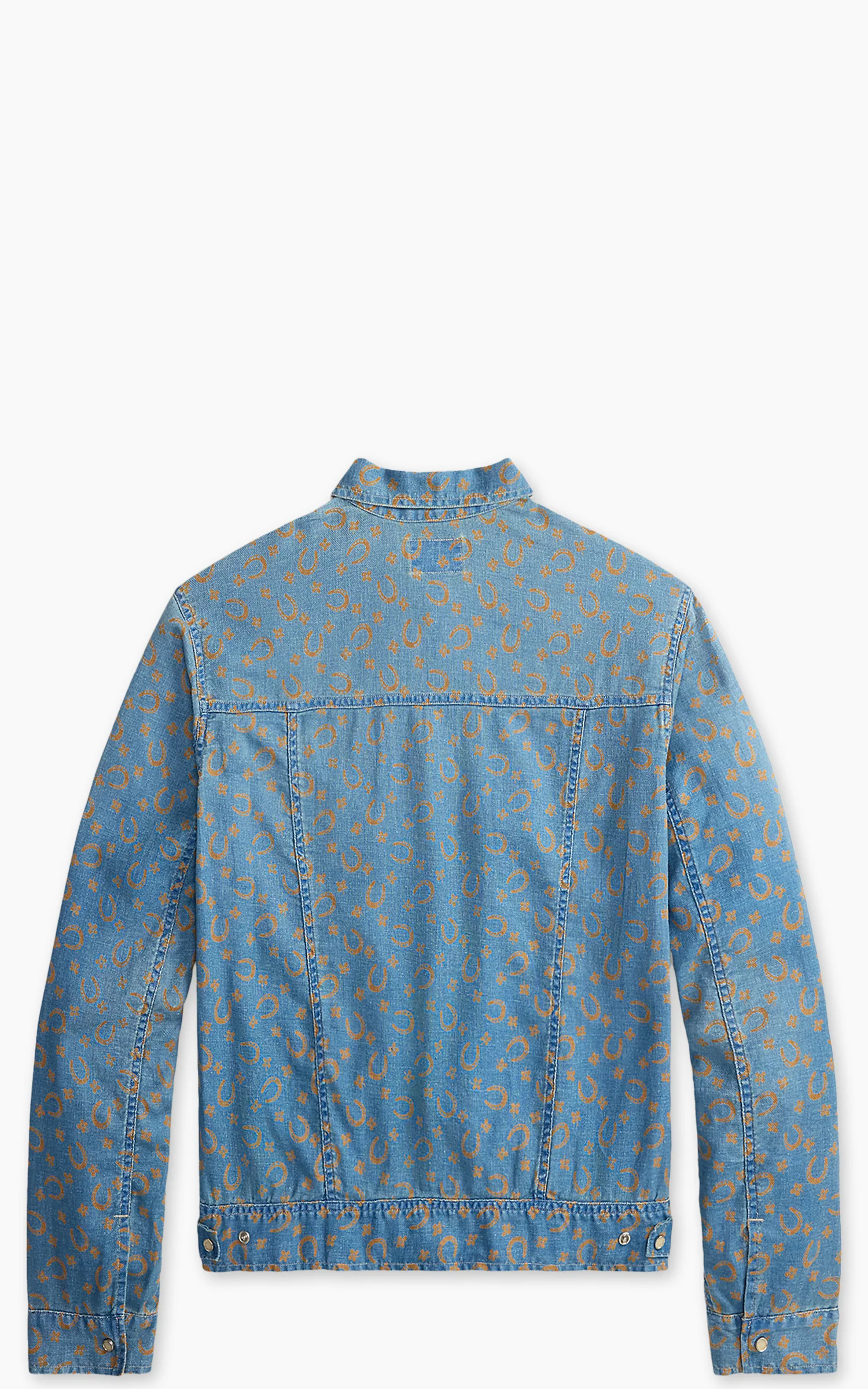 RRL Horseshoe-Print Denim Shirt Jacket Indigo - Image 3