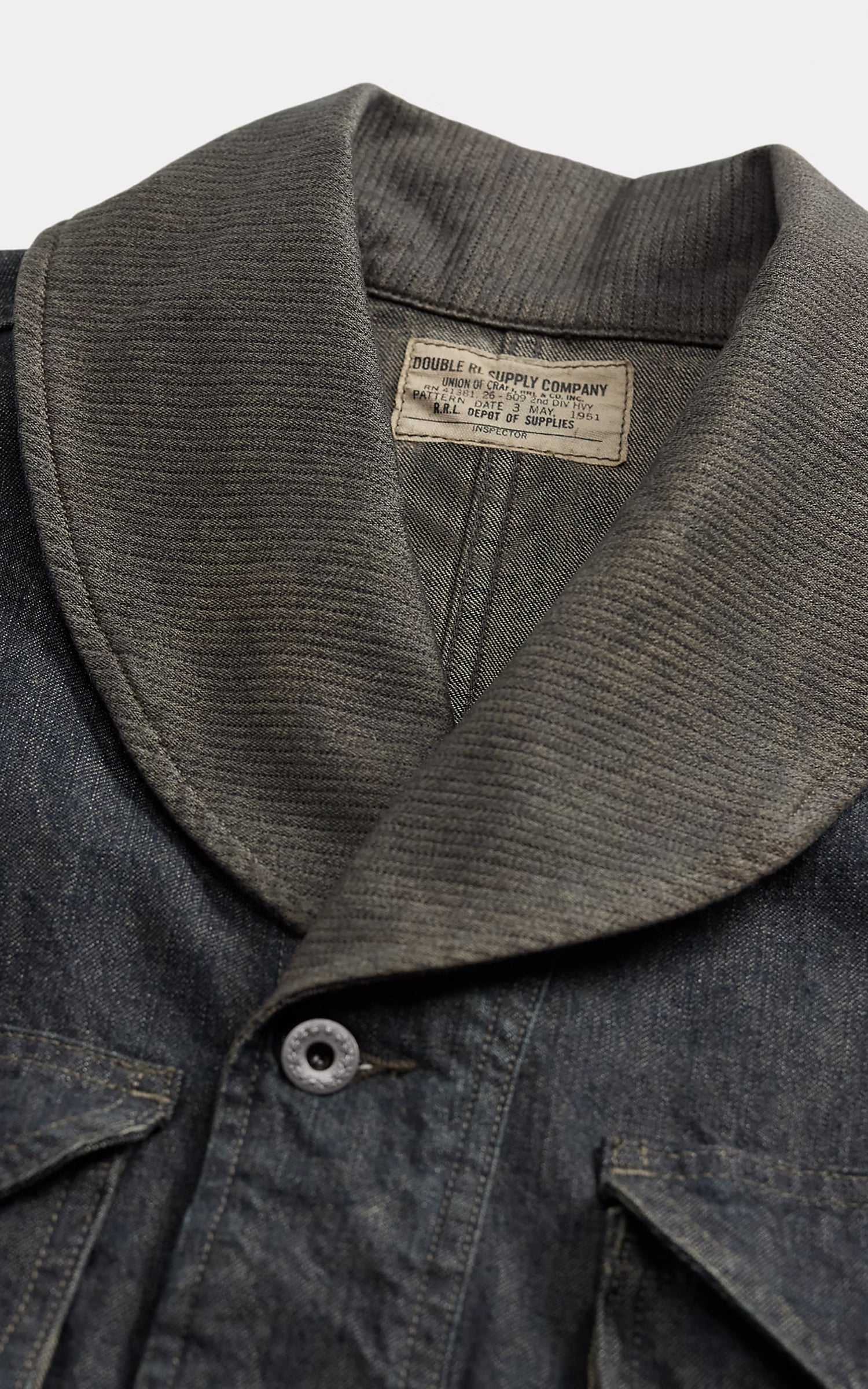 RRL Hugo Cotton-Linen Denim Field Coat Indigo - Image 4