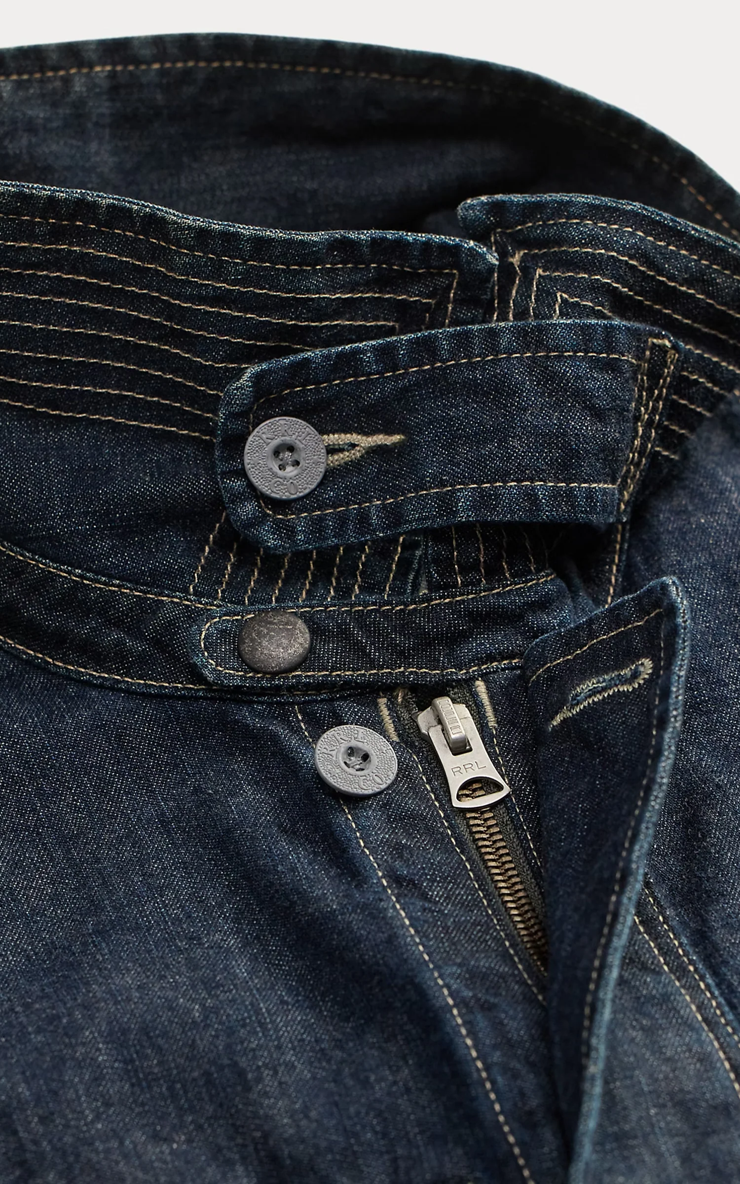 RRL Indigo Denim Field Jacket Medium Wash - Image 3