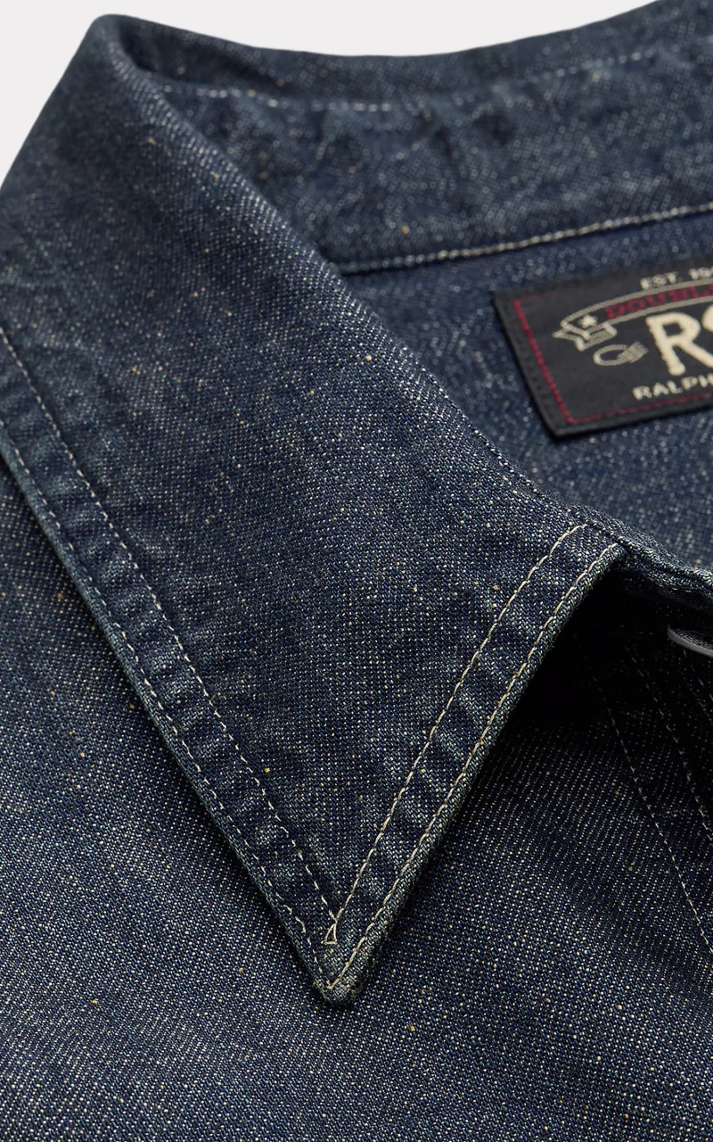 RRL Indigo Denim Overshirt Dark Wash - Image 2