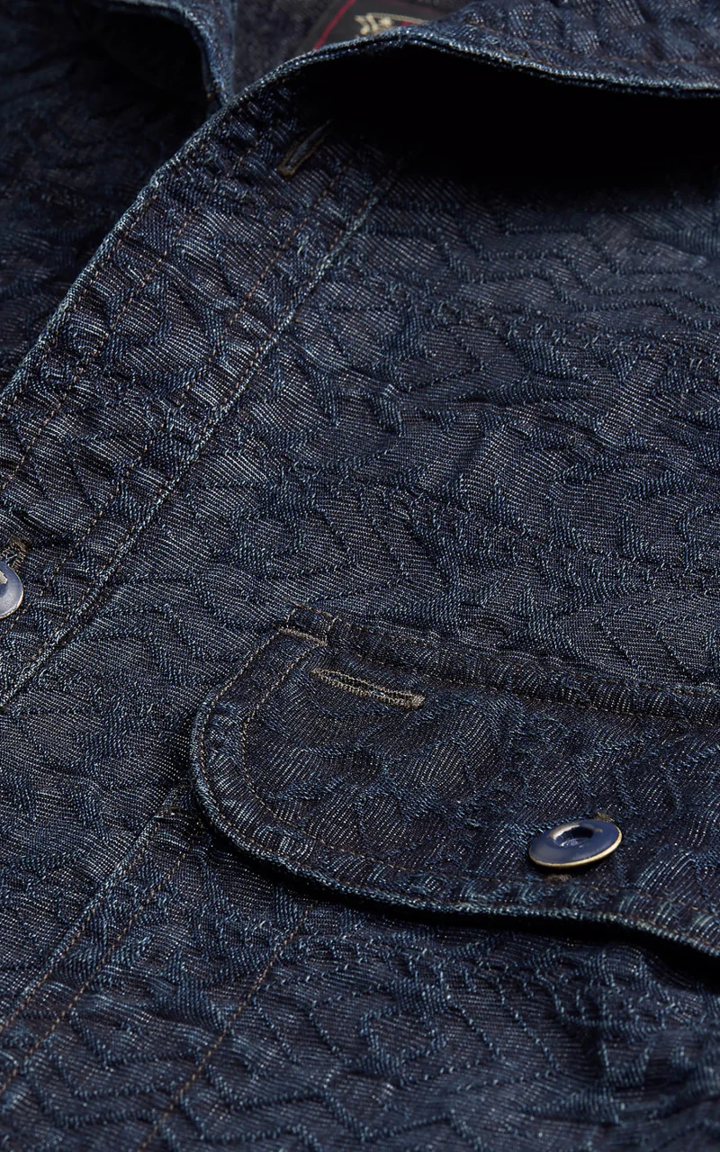 RRL Indigo Jacquard Workshirt Indigo - Image 2