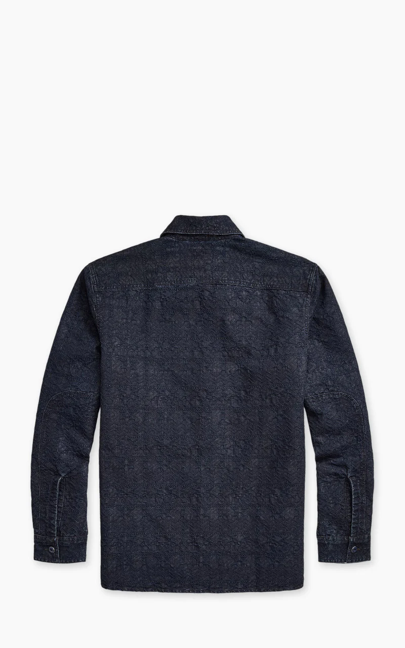 RRL Indigo Jacquard Workshirt Indigo - Image 4