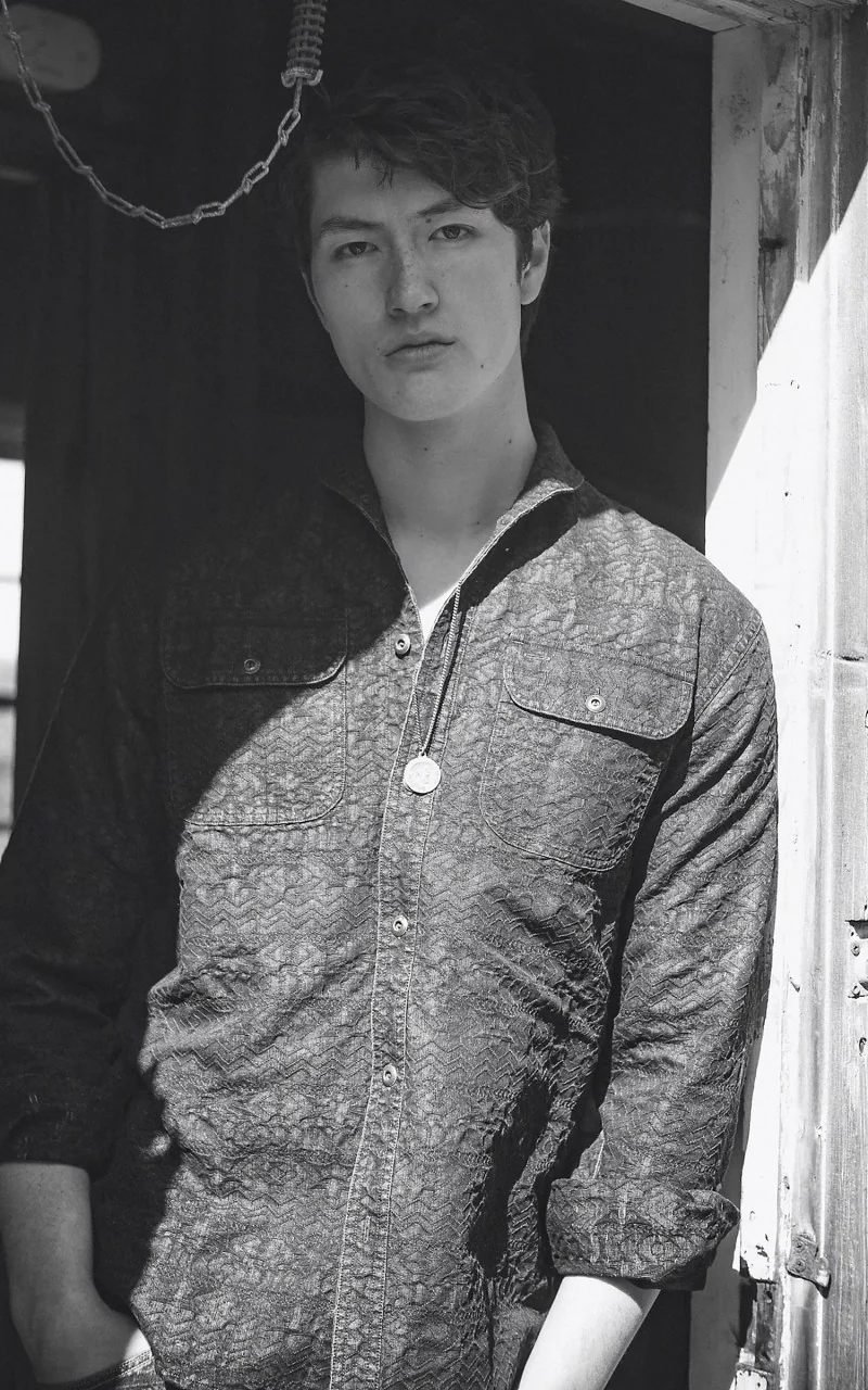 RRL Indigo Jacquard Workshirt Indigo - Image 6