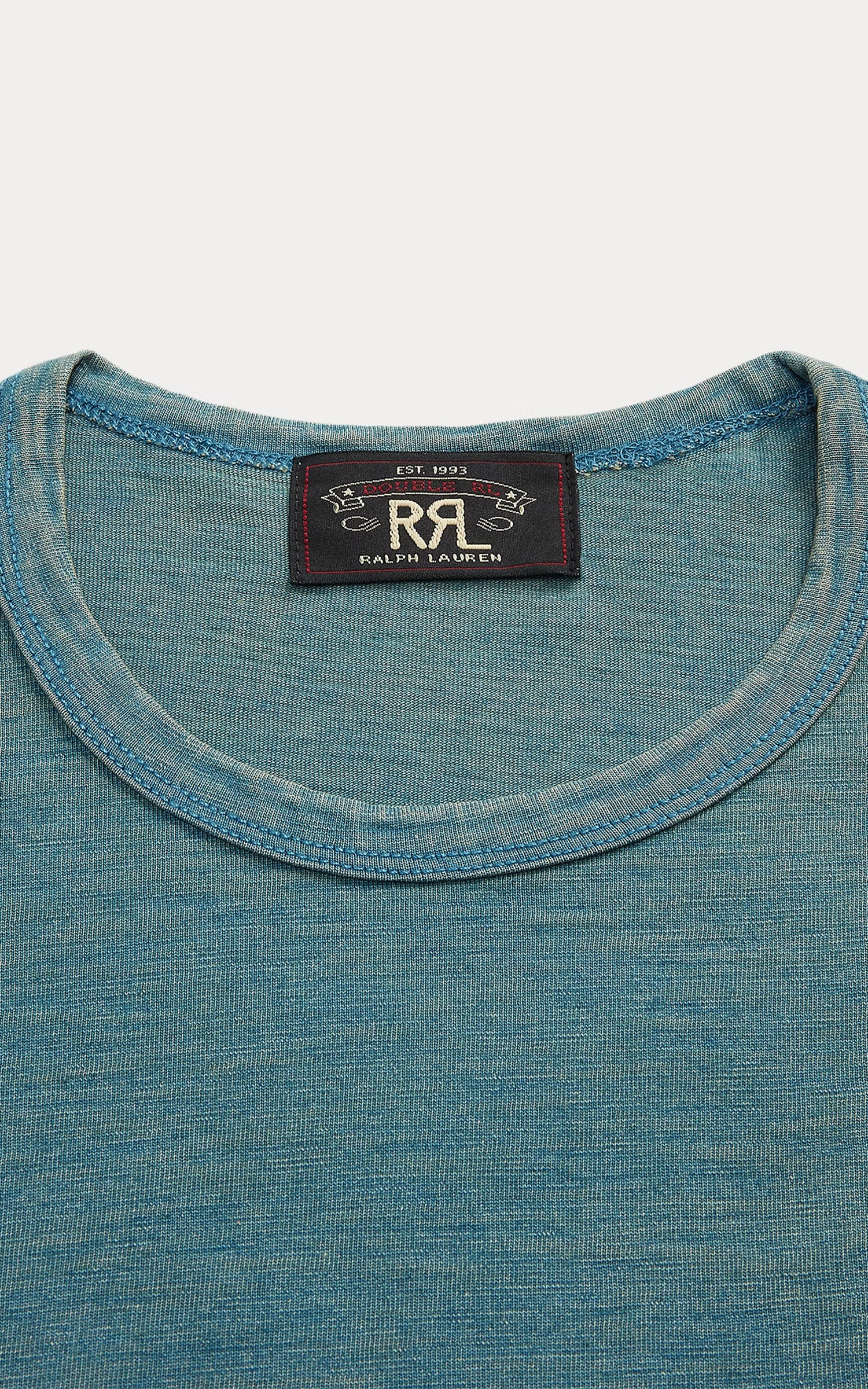RRL Indigo Jersey Pocket T-Shirt Washed Blue Indigo - Image 3