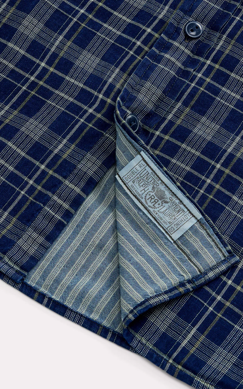 RRL Indigo Plaid Double-Faced Workshirt Indigo/Strip - Image 4