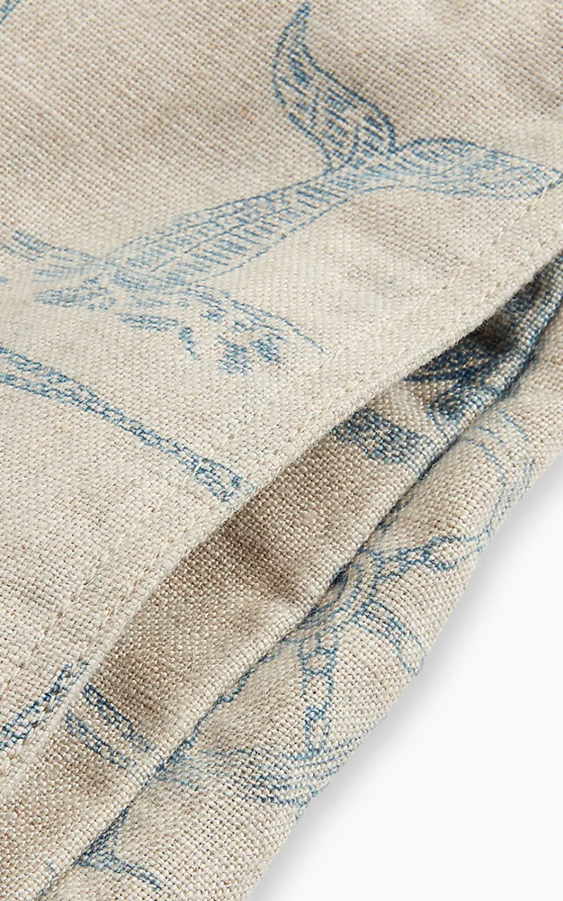 RRL Indigo-Print Linen Short Creme Multi - Image 6